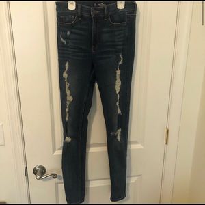 Hollister skinny ripped jeans